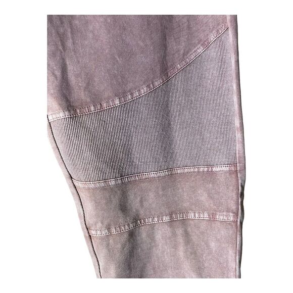 Anthropologie Easel Moto Leggings NWT Size S High Waisted Stretch Pink - Picture 2 of 4